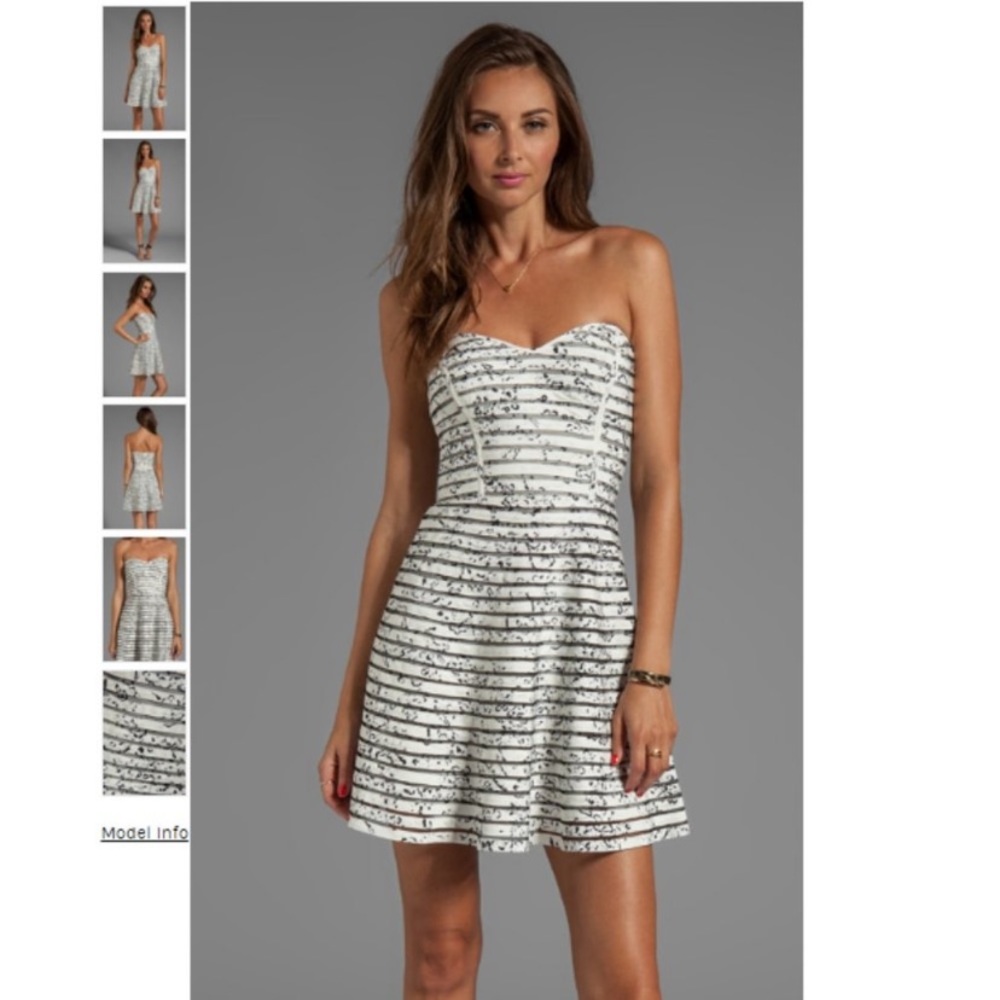 Parker | Sweetheart White/Blue Stipe Mini Dress 4